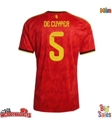 Belgium Maxim De Cuyper #5 Replica Home Stadium Shirt World Cup 2026 Short Sleeve